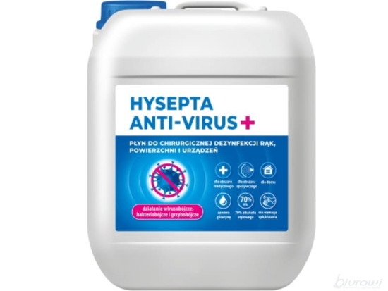 Płyn do Chirurgicznej dezynfekcji rąk, powierzchni i urządzeń HYSEPTA ANTI-VIRUS+ 5L